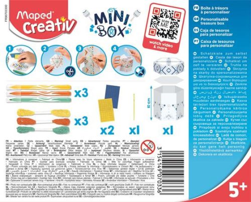 Kincsesdoboz kreatív készségfejlesztő készlet, MAPED CREATIV, "Mini Box"