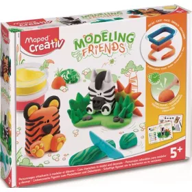  Modellező gyurma készlet, levegőre száradó, MAPED CREATIV, "Modeling Friends Wild", vadvilág