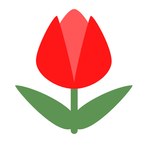 Tulipán ovis öntapadós jel 4x4
