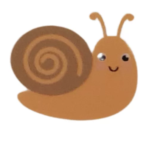 Csiga ovis öntapadós jel 2x2