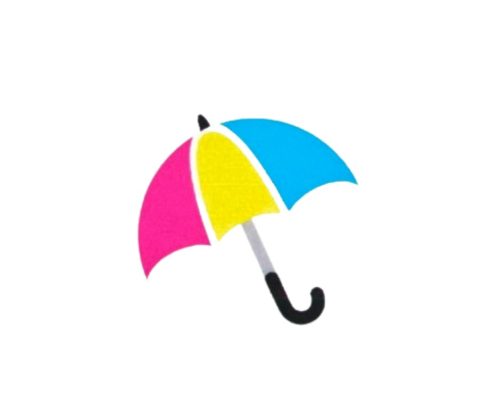 Esernyő ovis öntapadós jel 2x2