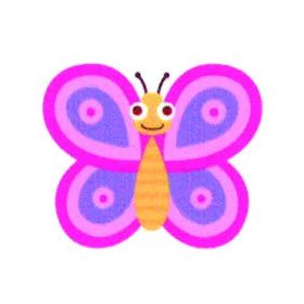 Pillangó ovis öntapadós jel 2x2