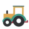 Traktor ovis öntapadós jel 2x2