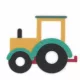 Traktor ovis öntapadós jel 2x2