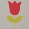 Tulipán ovis öntapadós jel 2x2