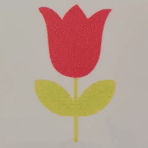 Tulipán ovis öntapadós jel 2x2