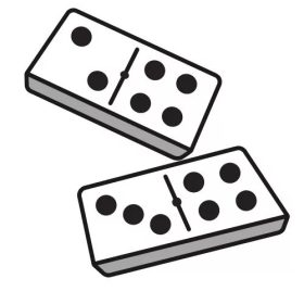 Dominó ovis öntapadós jel 4x4