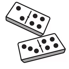 Dominó ovis vasalható jel 2x2