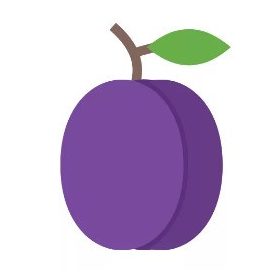 Szilva ovis öntapadós jel 2x2