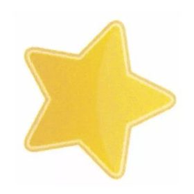 Csillag ovis vasalható jel 2x2