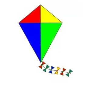 Papírsárkány ovis vasalható jel 2x2