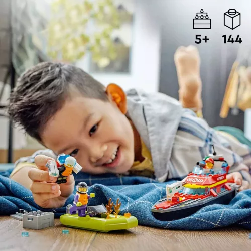 Lego CITY FIRE 60373 - TŰZOLTÓHAJÓ