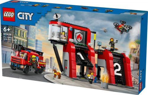 Lego City Fire 60414 - Tűzoltóállomás És Tűzoltóautó
