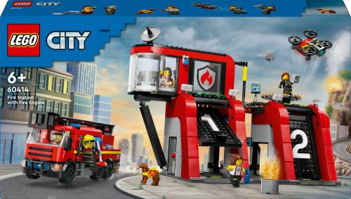 Lego City Fire 60414 - Tűzoltóállomás És Tűzoltóautó
