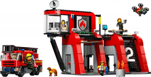 Lego City Fire 60414 - Tűzoltóállomás És Tűzoltóautó