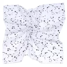   MTT Nagy textil pelenka (120x120) - Fehér alapon rózsaszín szívecskék